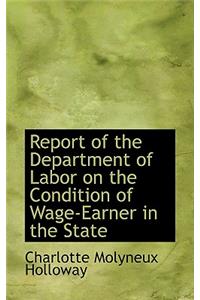 Report of the Department of Labor on the Condition of Wage-Earner in the State