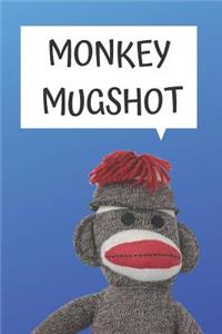 Monkey Mugshot Blank Lined Notebook Journal
