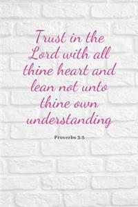 Trust in the Lord Proverbs 3