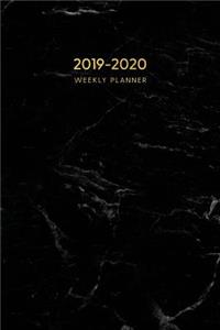 2019-2020 Weekly Planner: May 2019 to December 2020 Dated Diary - Black Marble