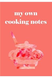 my own cooking notes