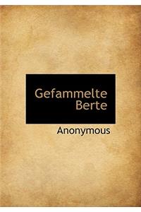 Gefammelte Berte