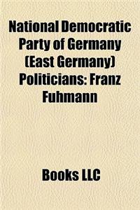 National Democratic Party of Germany (East Germany Politicians