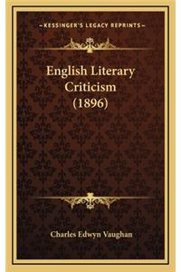 English Literary Criticism (1896)