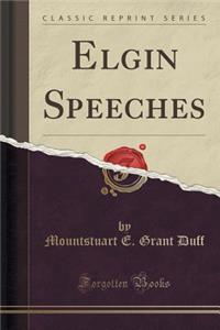Elgin Speeches (Classic Reprint)