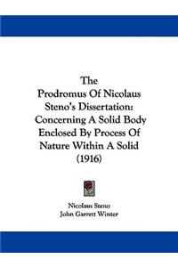 Prodromus Of Nicolaus Steno's Dissertation