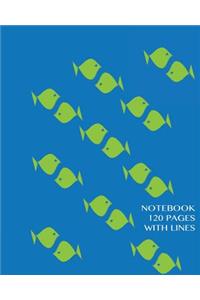 Notebook 120 pages with lines