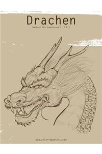 Drachenmalbuch für Erwachsene 1, 2 & 3