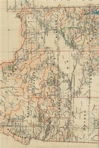Idaho Vintage Map Field Journal Notebook, 50 pages/25 sheet, 4x6