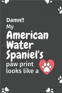 Damn!! my American Water Spaniel's paw print looks like a