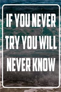 If you never try you will never know