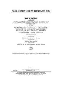 Small business liability reform (H.R. 2813)