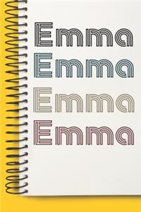 Name Emma Notebook Cute Birthday Gift Born First Given Name Pride Emma
