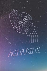 Zodiac Sign Notebook Aquarius