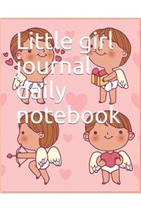 Little girl journal daily notebook Blank Lined Journal Notebook, 100 Pages, Soft Glossy Cover, 8 x 10 in