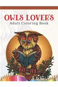 Owls Lover's Adult Coloring Book