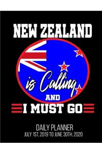 New Zealand Is Calling & I Must Go Daily Planner July 1st, 2019 To June 30th, 2020