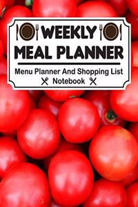 Weekly Meal Planner - Menu Planner And Shopping List Notebook