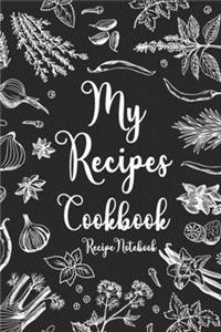 My Recipes Cookbook Recipe Notebook