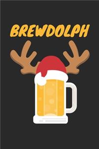 Brewdolph Notebook - Beer Lover Journal - Christmas Diary