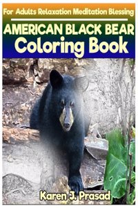 AMERICAN BLACK BEAR Coloring book for Adults Relaxation Meditation Blessing