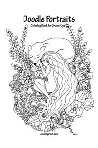 Doodle Portraits Coloring Book for Grown-Ups 2