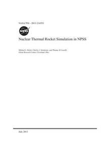 Nuclear Thermal Rocket Simulation in Npss