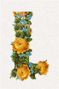 Floral Initials Dot Grid Journal - L
