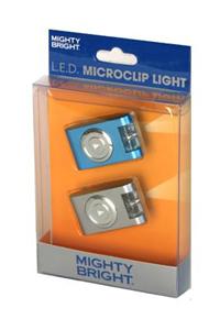 Mighty Bright L.E.D. Microclip 2-Pack (Blue and Silver)