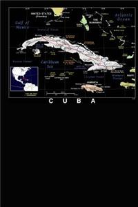 Modern Day Color Map of Cuba Journal