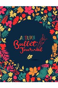 Autumn Bullet Journal: Red and Blue, Colorful Autumn, Autumn Leaves, Inspirational Notebook, Notebook Unline, Bullet Journal and Sketch Book, Notebook, Journal, Composition Book, Letter Size 8.5 X 11 Inch 110 Page, Unline