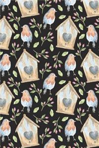 Birdhouse Love - Lined Notebook with Margins - 6X9