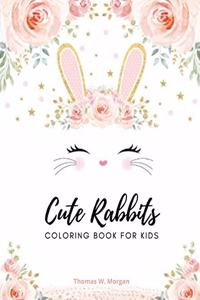 Cute rabbits coloring book for kids
