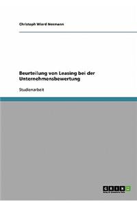 Beurteilung von Leasing bei der Unternehmensbewertung