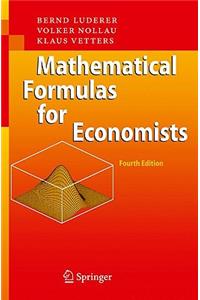 Mathematical Formulas for Economists