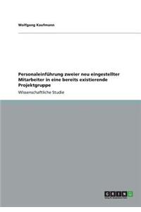Personaleinführung zweier neu eingestellter Mitarbeiter in eine bereits existierende Projektgruppe
