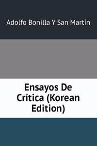 Ensayos De Critica (Korean Edition)