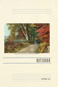 Vintage Lined Notebook Greetings from South Royalton, Fall Colors