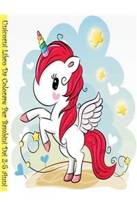 Unicorni Libro da Colorare per Bambini dai 2-5 Anni