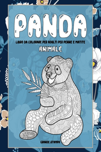 Libro da colorare per adulti per penne e matite - Grande stampa - Animale - Panda