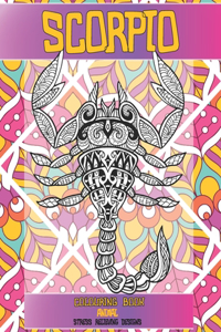 Colouring Book Animal - Stress Relieving Designs - Scorpio