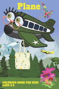 plane coloring book for kids ages 3-6