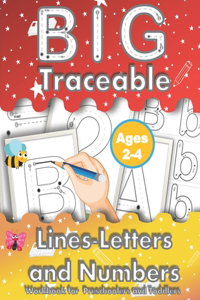 BIG traceable Lines-Letters & Numbers workbook