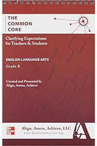 AAA the Common Core: Clarifying Expectations for Teachers and Students. English Language Arts, Kindergarten