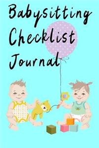 Babysitting Checklist Journal