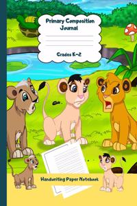 Primary Composition Journal Grades K-2 Handwriting Paper Notebook