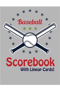 Baseball Scorebook With Lineup Cards