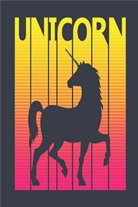 Retro Unicorn Notebook