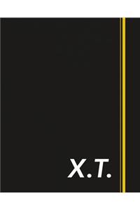 X.T.: Classic Monogram Lined Notebook Personalized With Two Initials - Matte Softcover Professional Style Paperback Journal Perfect Gift for Men and Women