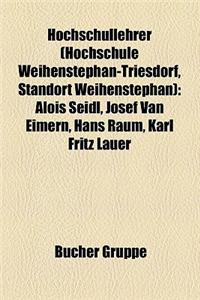 Hochschullehrer (Hochschule Weihenstephan-Triesdorf, Standort Weihenstephan)